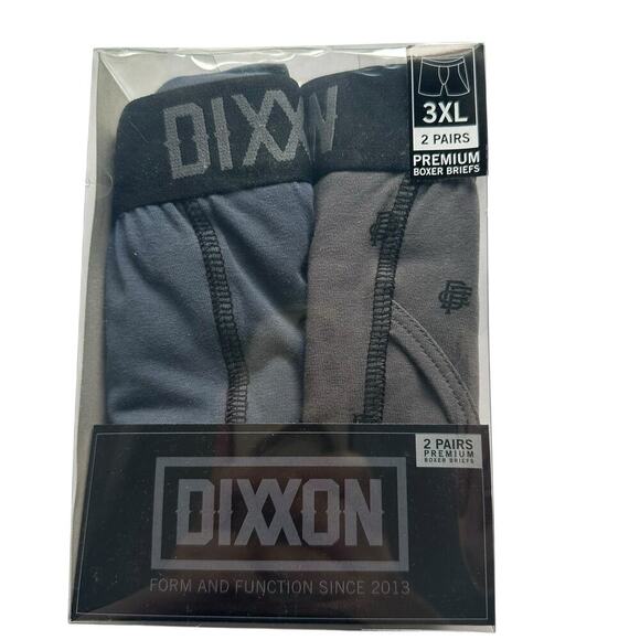 DIXXON Other - Dixxon Premium Men's Boxer Briefs - 2-Pack, Grey/Blue - Size 3XL